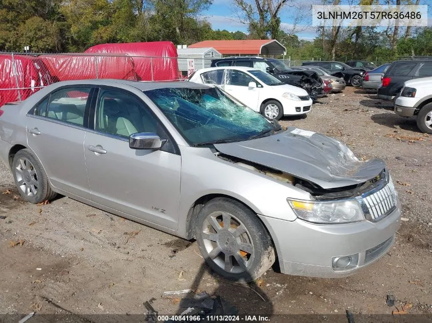 2007 Lincoln Mkz VIN: 3LNHM26T57R636486 Lot: 40841966