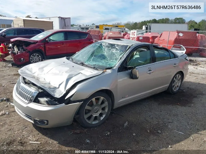 2007 Lincoln Mkz VIN: 3LNHM26T57R636486 Lot: 40841966