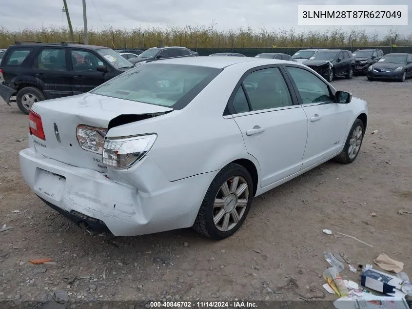 2007 Lincoln Mkz VIN: 3LNHM28T87R627049 Lot: 40846702