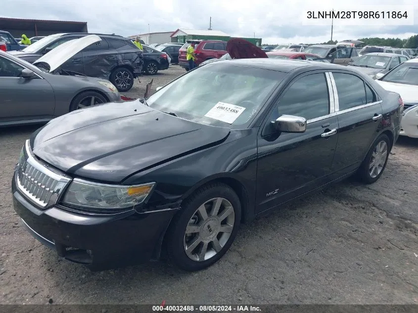 2008 Lincoln Mkz VIN: 3LNHM28T98R611864 Lot: 40032488