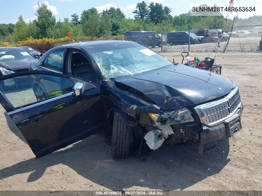 2008 Lincoln Mkz VIN: 3LNHM28T48R653634 Lot: 40198676