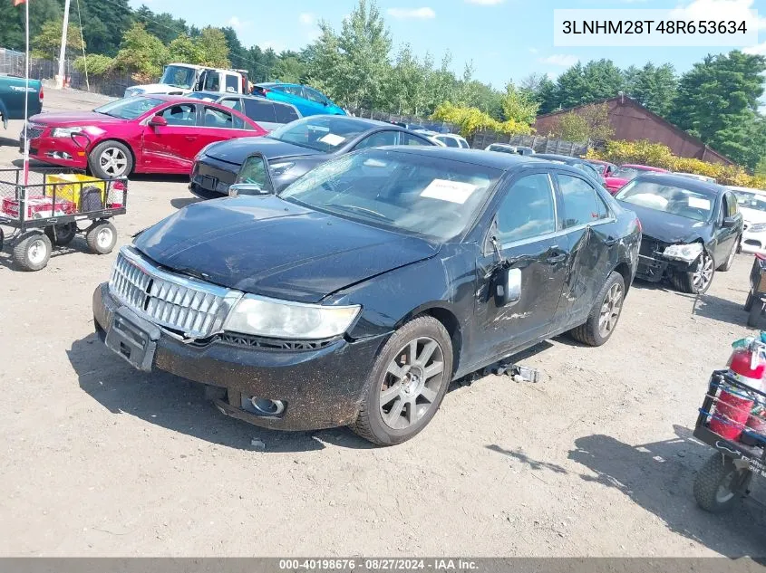 2008 Lincoln Mkz VIN: 3LNHM28T48R653634 Lot: 40198676