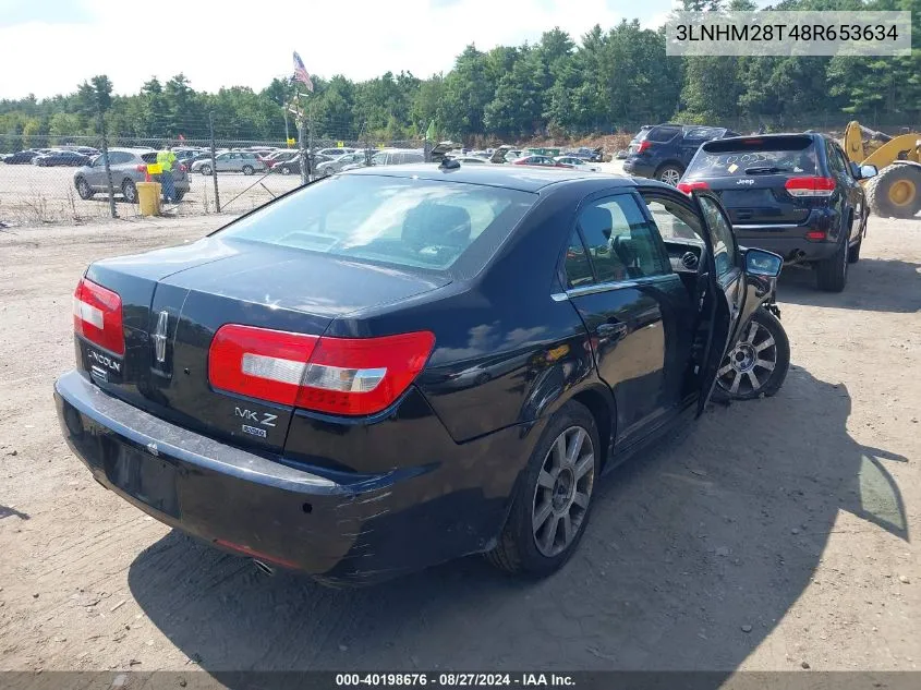 2008 Lincoln Mkz VIN: 3LNHM28T48R653634 Lot: 40198676