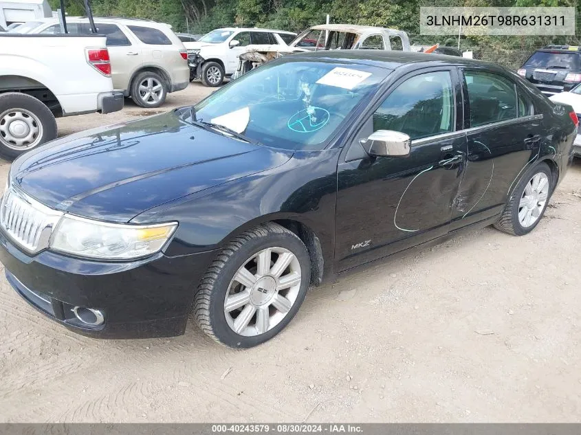 2008 Lincoln Mkz VIN: 3LNHM26T98R631311 Lot: 40243579