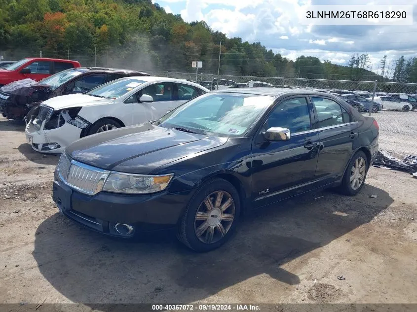 2008 Lincoln Mkz VIN: 3LNHM26T68R618290 Lot: 40367072