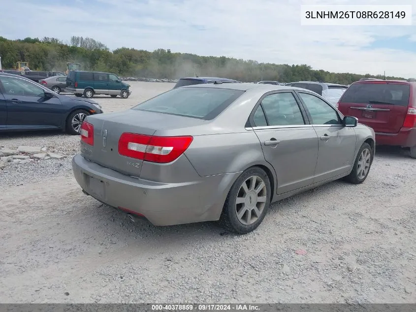 2008 Lincoln Mkz VIN: 3LNHM26T08R628149 Lot: 40378859