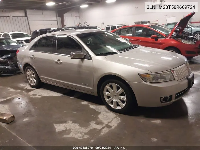 2008 Lincoln Mkz VIN: 3LNHM28T58R609724 Lot: 40385070