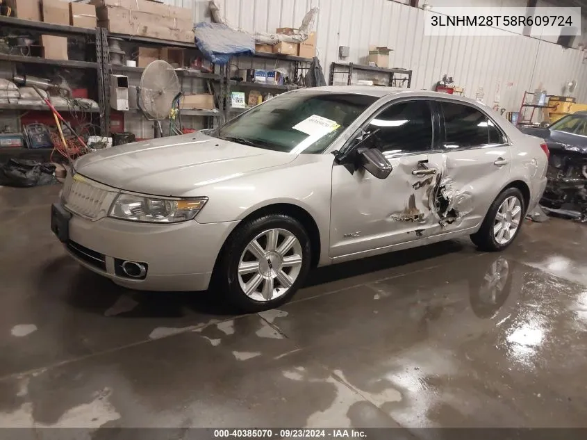 2008 Lincoln Mkz VIN: 3LNHM28T58R609724 Lot: 40385070