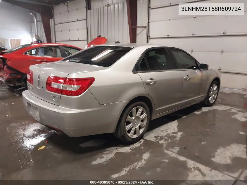 2008 Lincoln Mkz VIN: 3LNHM28T58R609724 Lot: 40385070