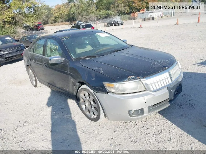 2008 Lincoln Mkz VIN: 3LNHM26T18R639631 Lot: 40390259