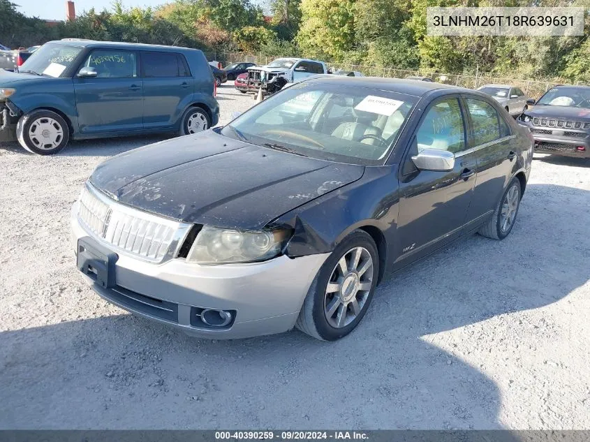 2008 Lincoln Mkz VIN: 3LNHM26T18R639631 Lot: 40390259