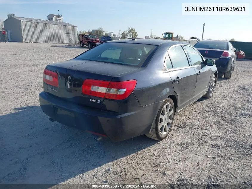 2008 Lincoln Mkz VIN: 3LNHM26T18R639631 Lot: 40390259