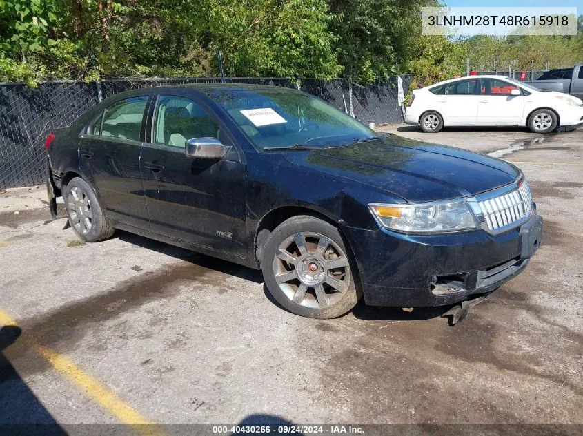 2008 Lincoln Mkz VIN: 3LNHM28T48R615918 Lot: 40430266