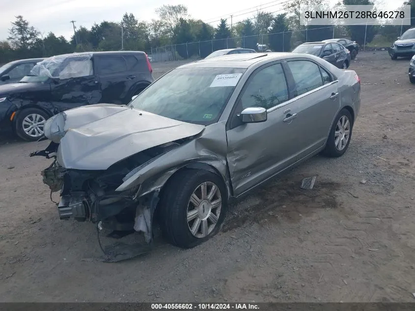 2008 Lincoln Mkz VIN: 3LNHM26T28R646278 Lot: 40556602