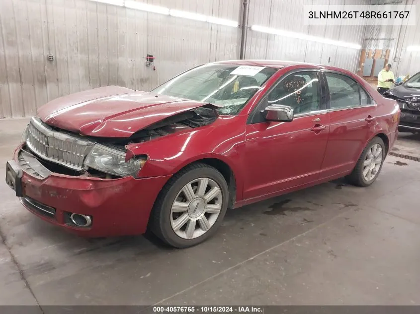 2008 Lincoln Mkz VIN: 3LNHM26T48R661767 Lot: 40576765