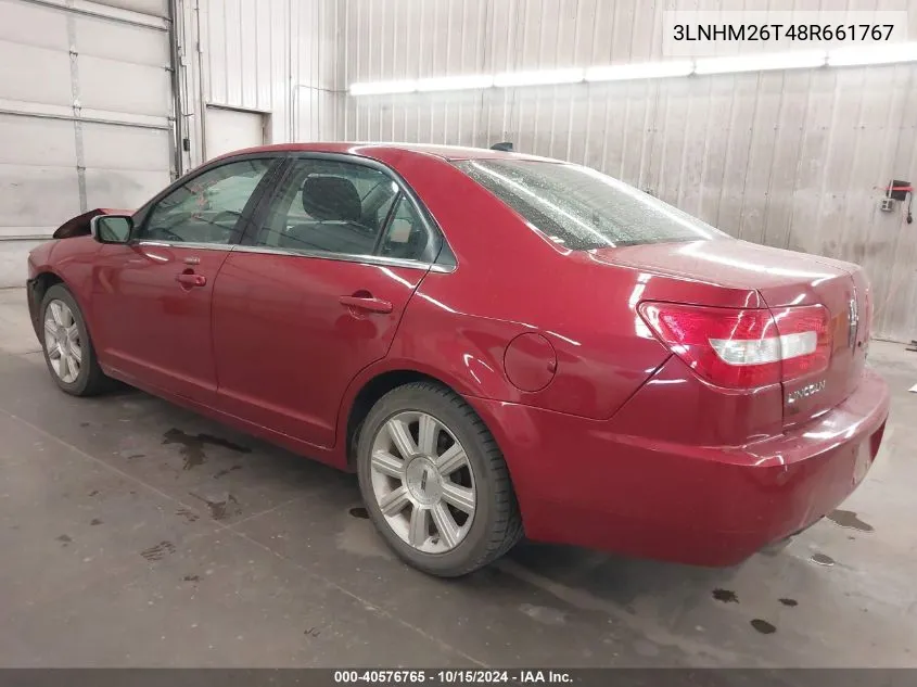 2008 Lincoln Mkz VIN: 3LNHM26T48R661767 Lot: 40576765