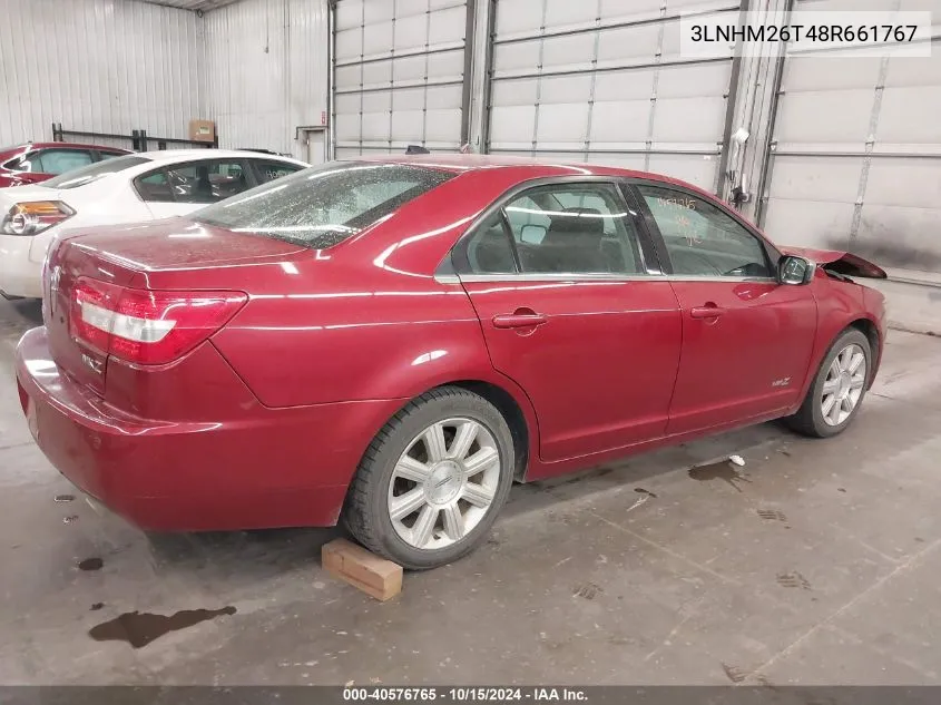 2008 Lincoln Mkz VIN: 3LNHM26T48R661767 Lot: 40576765