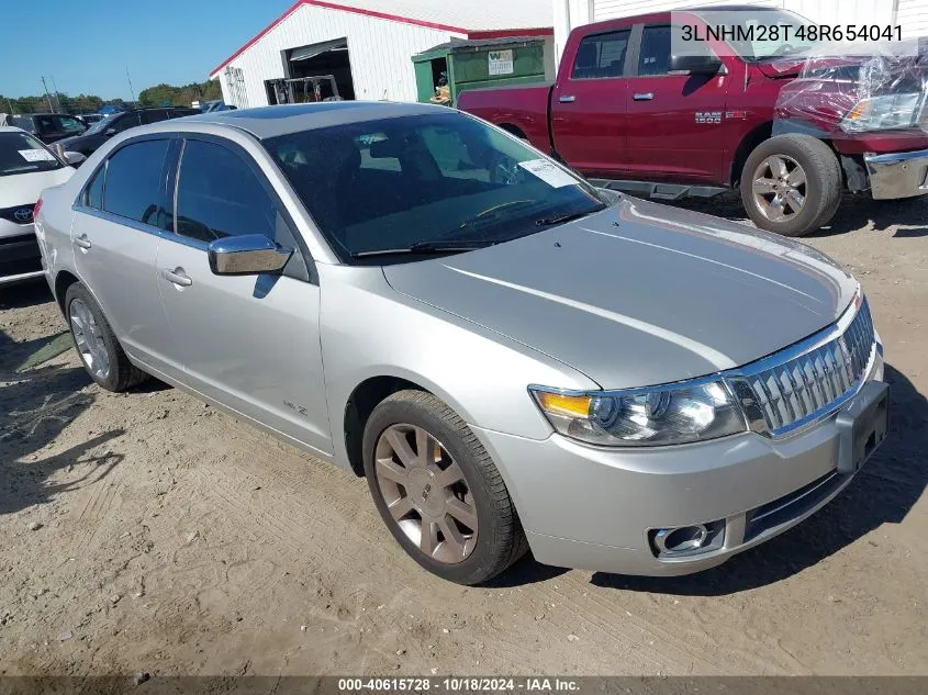 2008 Lincoln Mkz VIN: 3LNHM28T48R654041 Lot: 40615728