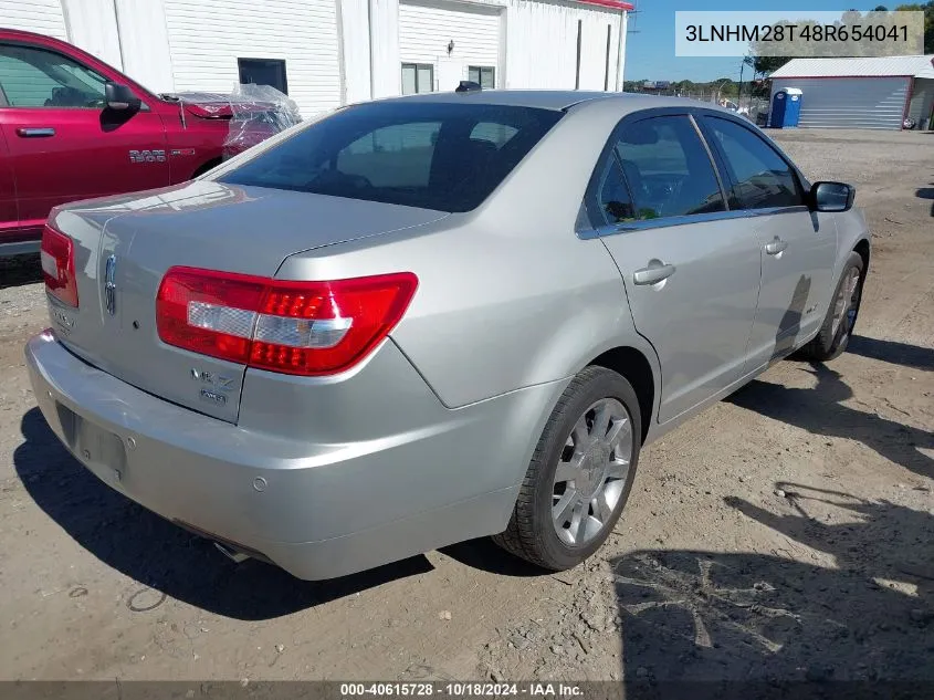 2008 Lincoln Mkz VIN: 3LNHM28T48R654041 Lot: 40615728