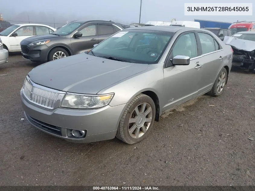 2008 Lincoln Mkz VIN: 3LNHM26T28R645065 Lot: 40753964