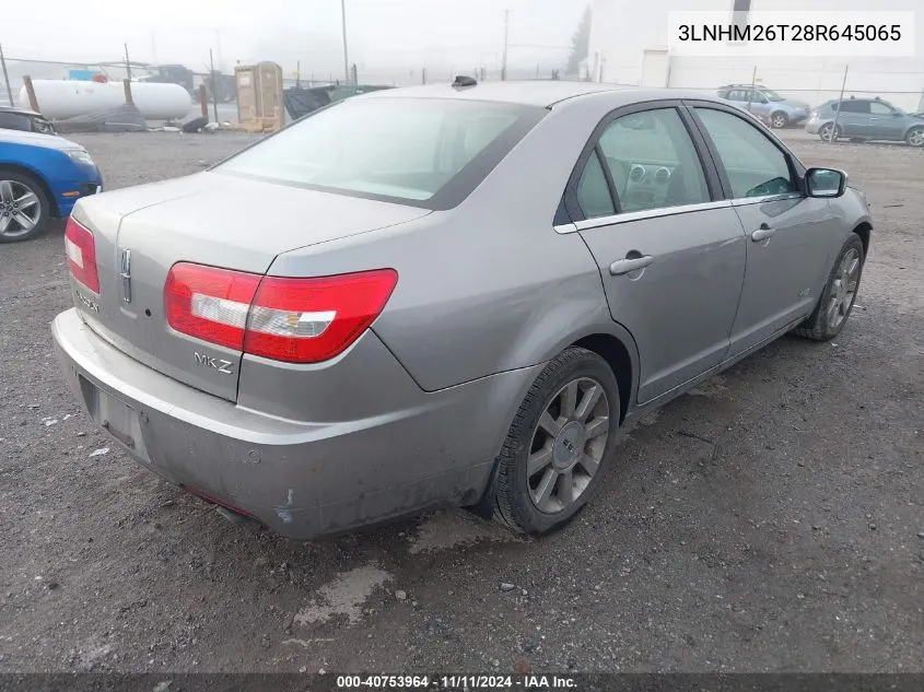 2008 Lincoln Mkz VIN: 3LNHM26T28R645065 Lot: 40753964