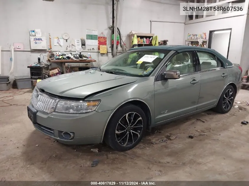 2008 Lincoln Mkz VIN: 3LNHM28T58R607536 Lot: 40817829