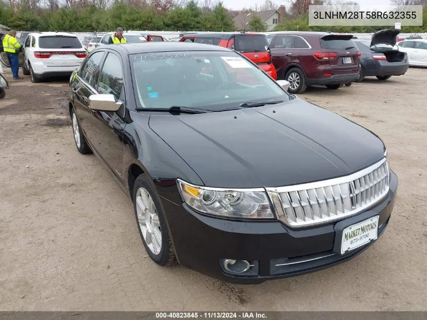 2008 Lincoln Mkz VIN: 3LNHM28T58R632355 Lot: 40823845