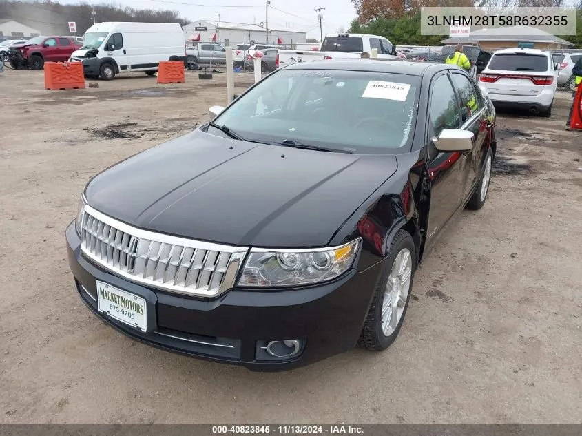 2008 Lincoln Mkz VIN: 3LNHM28T58R632355 Lot: 40823845