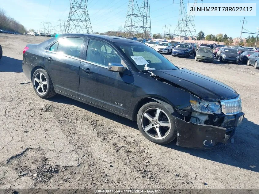 2008 Lincoln Mkz VIN: 3LNHM28T78R622412 Lot: 40837664