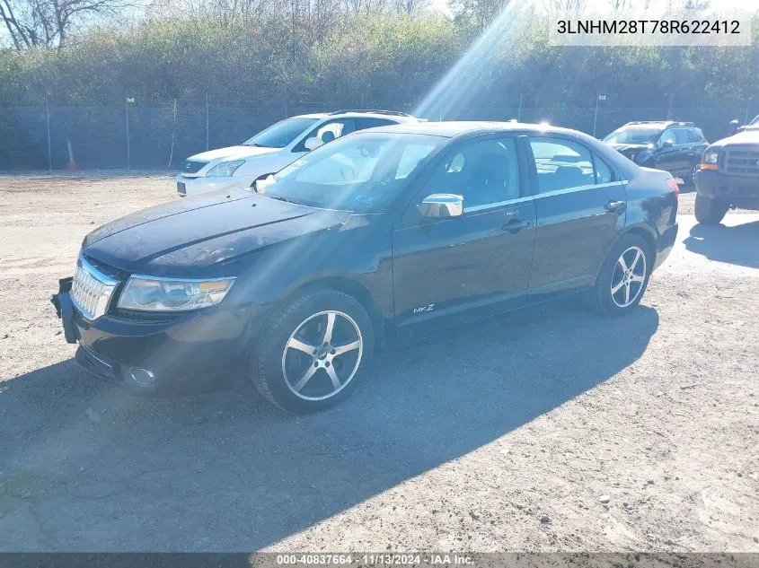 2008 Lincoln Mkz VIN: 3LNHM28T78R622412 Lot: 40837664