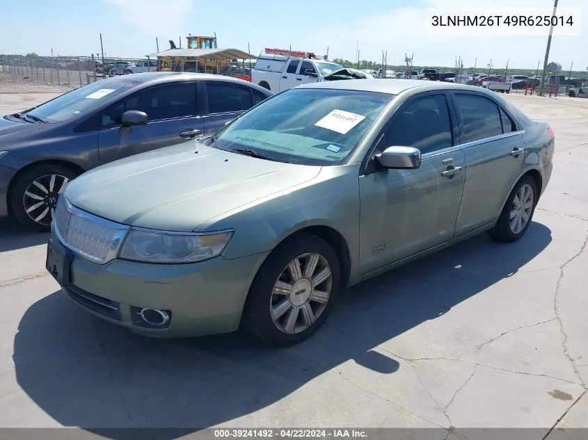 2009 Lincoln Mkz VIN: 3LNHM26T49R625014 Lot: 39241492