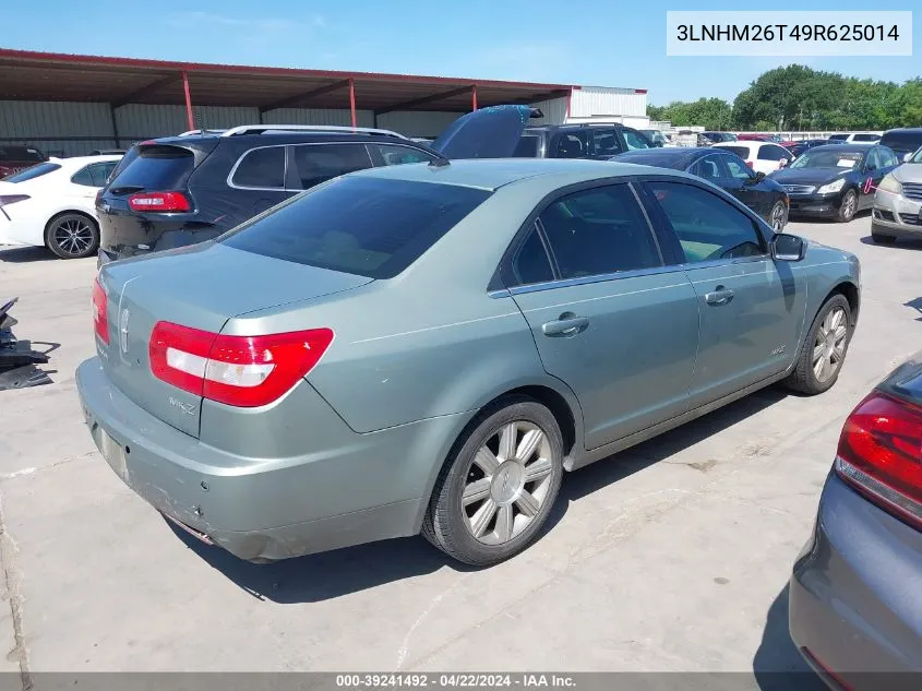 2009 Lincoln Mkz VIN: 3LNHM26T49R625014 Lot: 39241492