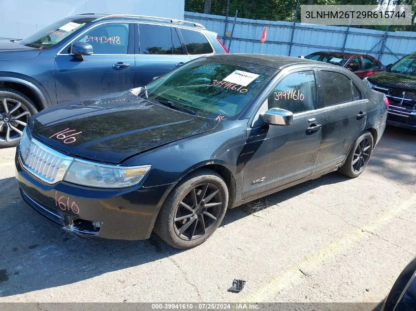 2009 Lincoln Mkz VIN: 3LNHM26T29R615744 Lot: 39941610