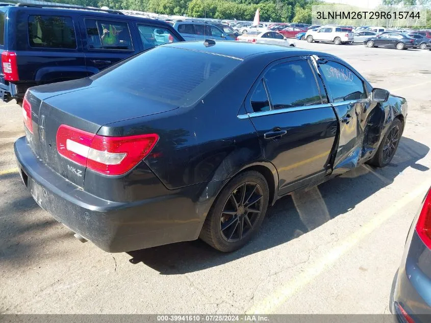 2009 Lincoln Mkz VIN: 3LNHM26T29R615744 Lot: 39941610