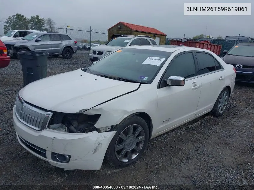 2009 Lincoln Mkz VIN: 3LNHM26T59R619061 Lot: 40354600