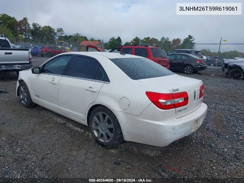 2009 Lincoln Mkz VIN: 3LNHM26T59R619061 Lot: 40354600