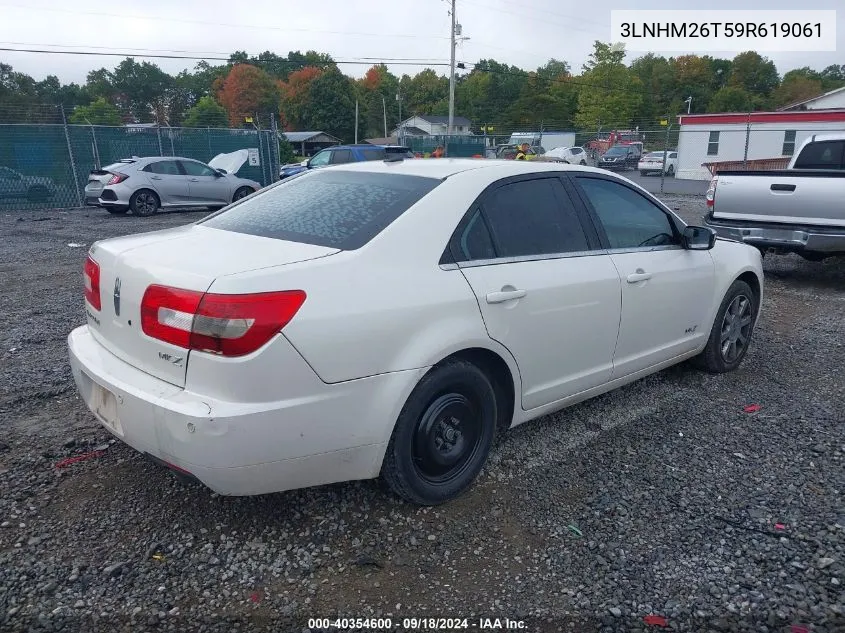 2009 Lincoln Mkz VIN: 3LNHM26T59R619061 Lot: 40354600