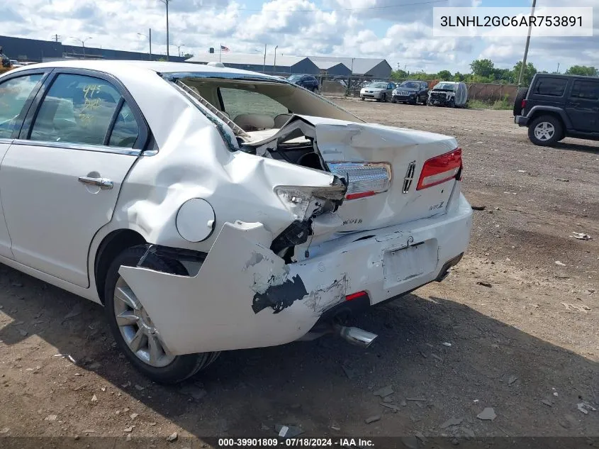 2010 Lincoln Mkz VIN: 3LNHL2GC6AR753891 Lot: 39901809