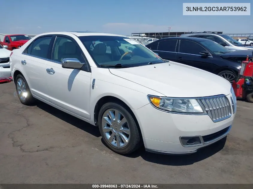 2010 Lincoln Mkz VIN: 3LNHL2GC3AR753962 Lot: 39948063