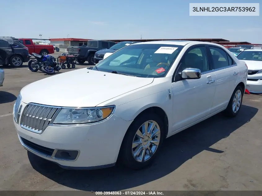 2010 Lincoln Mkz VIN: 3LNHL2GC3AR753962 Lot: 39948063