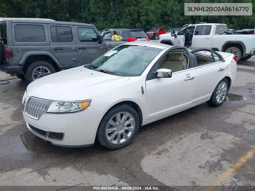 2010 Lincoln Mkz VIN: 3LNHL2GC0AR616770 Lot: 40030436