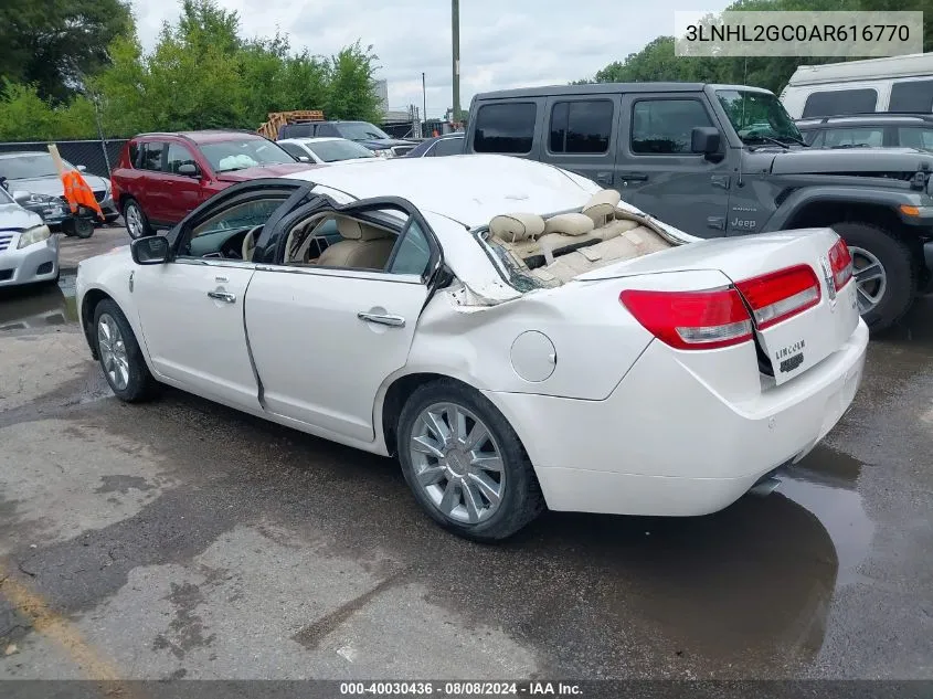 2010 Lincoln Mkz VIN: 3LNHL2GC0AR616770 Lot: 40030436