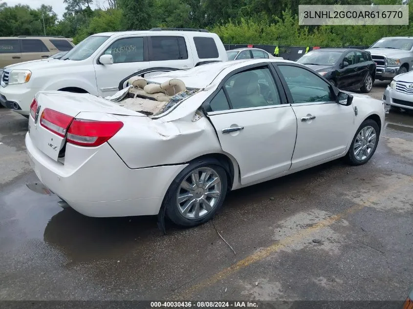 2010 Lincoln Mkz VIN: 3LNHL2GC0AR616770 Lot: 40030436