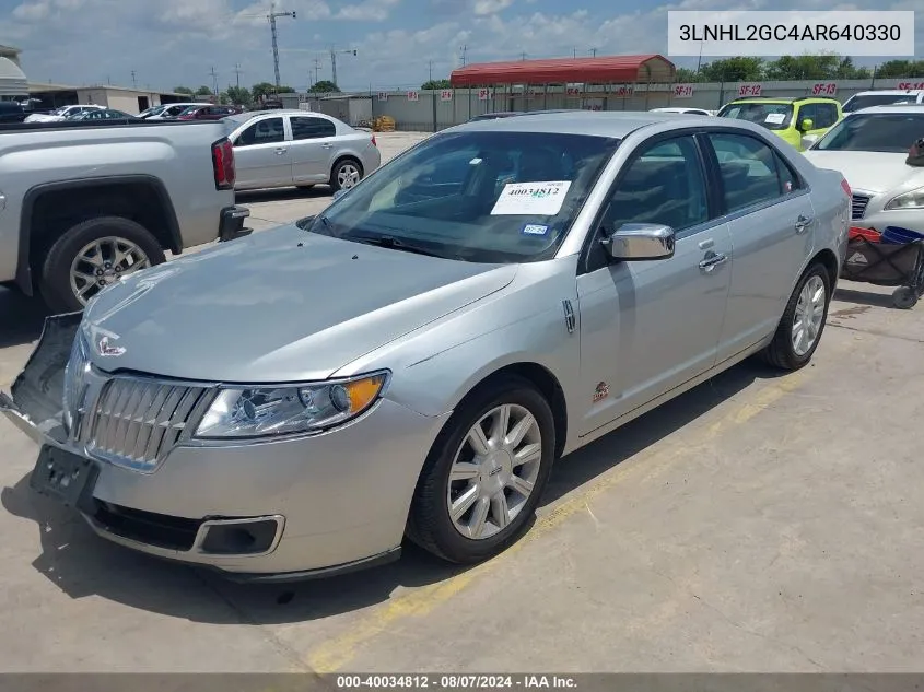 2010 Lincoln Mkz VIN: 3LNHL2GC4AR640330 Lot: 40034812