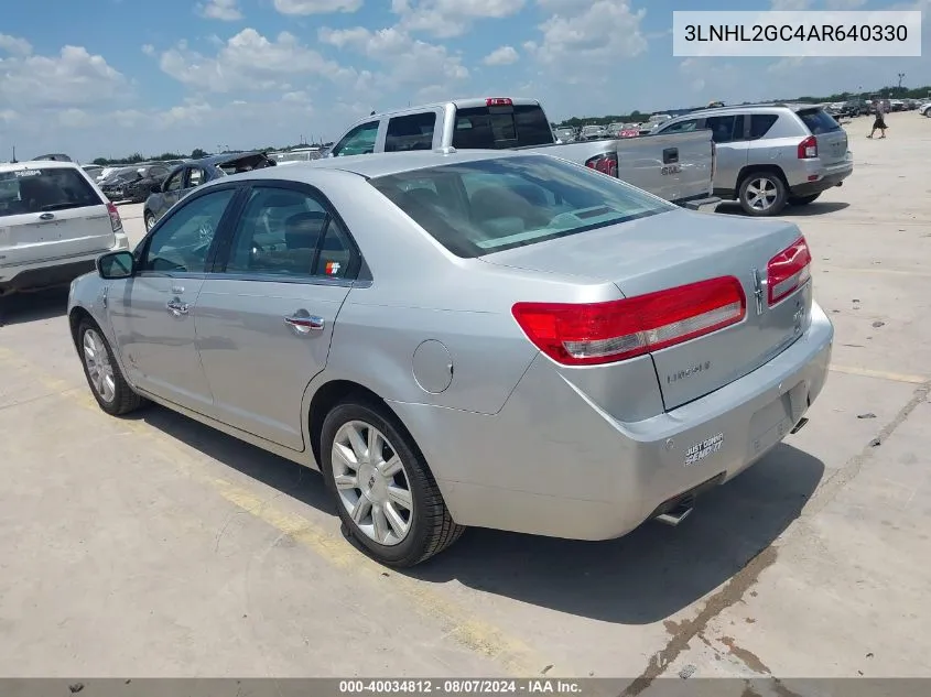 2010 Lincoln Mkz VIN: 3LNHL2GC4AR640330 Lot: 40034812