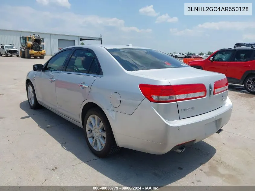 2010 Lincoln Mkz VIN: 3LNHL2GC4AR650128 Lot: 40038779