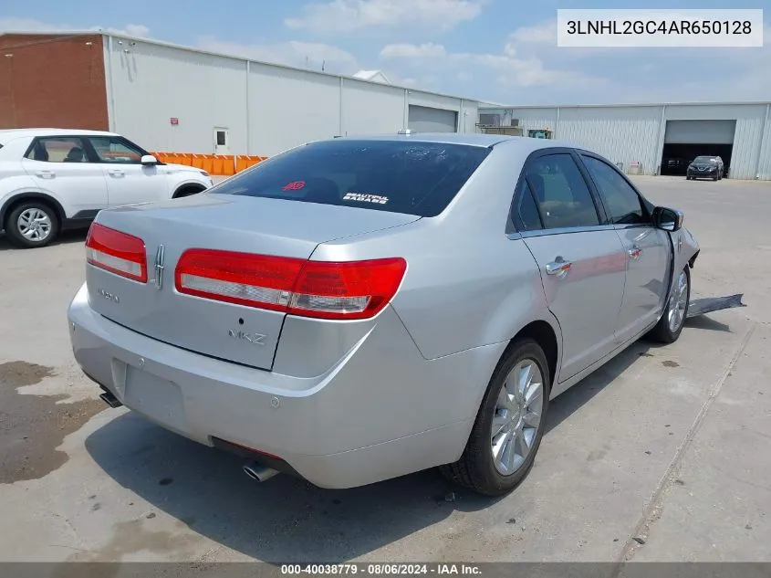 2010 Lincoln Mkz VIN: 3LNHL2GC4AR650128 Lot: 40038779