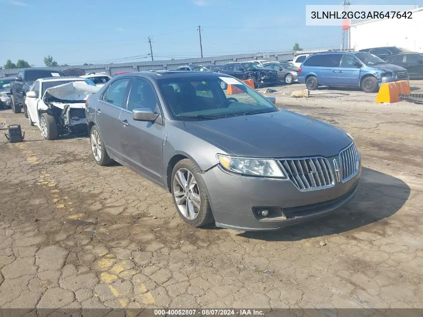 2010 Lincoln Mkz VIN: 3LNHL2GC3AR647642 Lot: 40052807