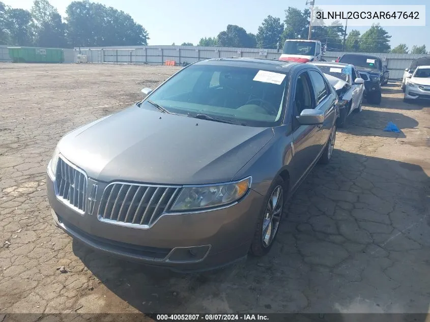 2010 Lincoln Mkz VIN: 3LNHL2GC3AR647642 Lot: 40052807