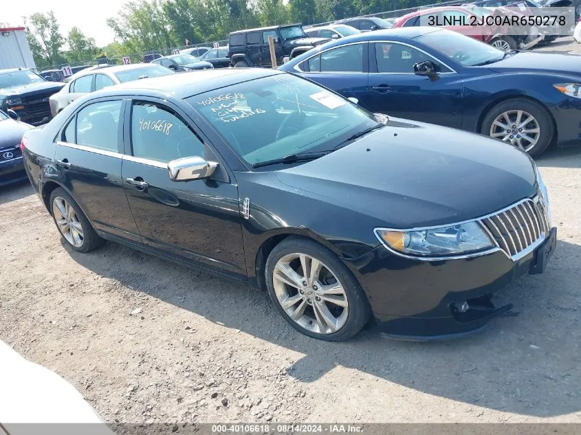 2010 Lincoln Mkz VIN: 3LNHL2JC0AR650278 Lot: 40106618